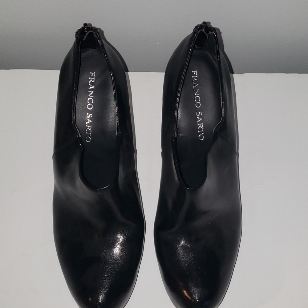 Franco Sarto black leather heels